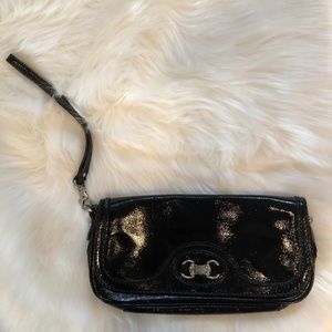 Michael Kors Black Glossy Wristlet🖤